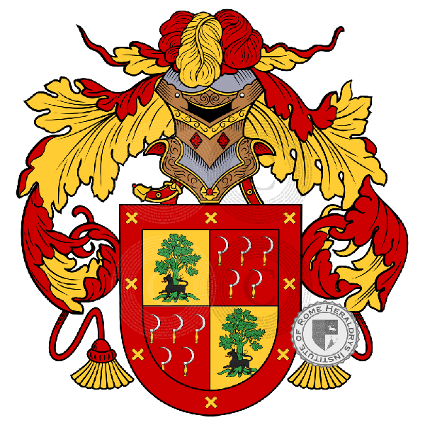Escudo de la familia Rozas de Ezquerra