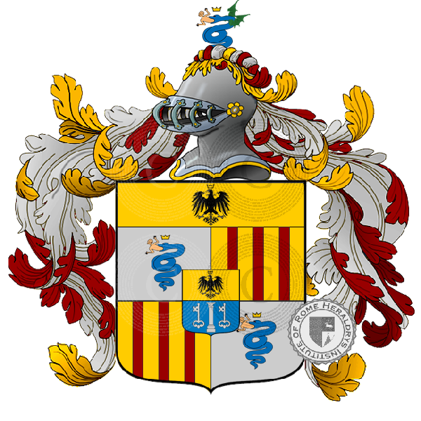 Coat of arms of family visconti d
