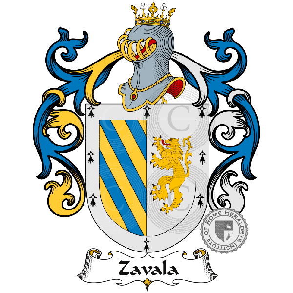 Coat of arms of family Zavala