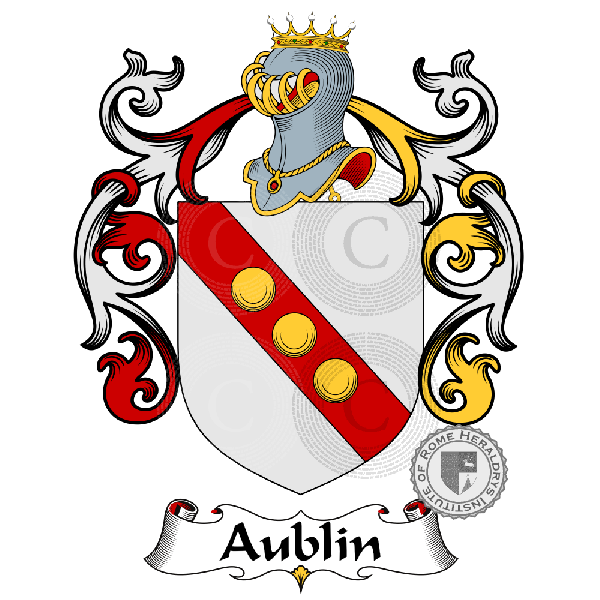 Coat of arms of family Aublin