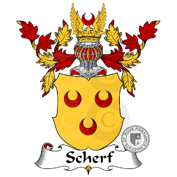Coat of arms of family Scherf