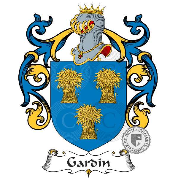 Coat of arms of family Gardin de Boishamon, Gardin
