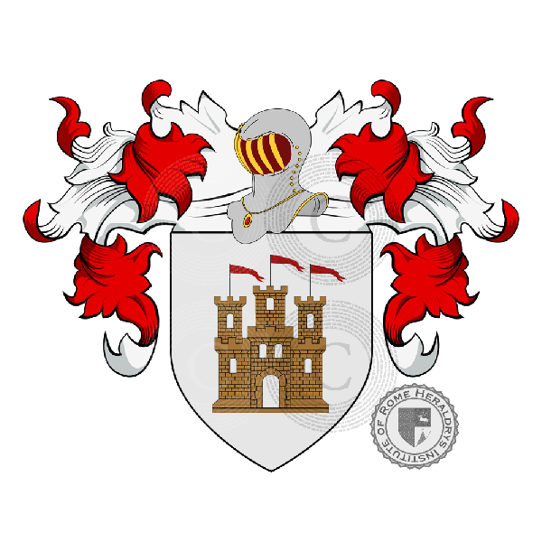 Coat of arms of family Castelvetro    