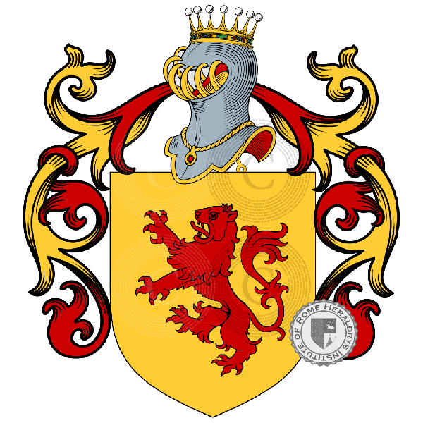 Coat of arms of family Periglios Perrello Perellos Perrella
