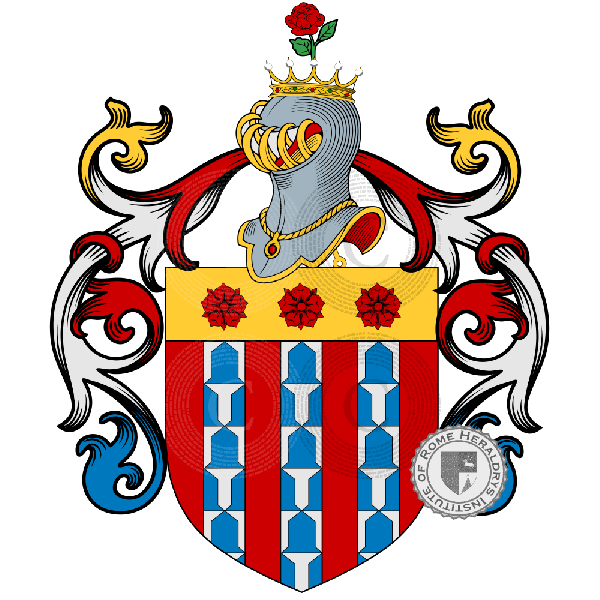 Coat of arms of family Blois, De la Croix de Blois de Quartes, De Blois