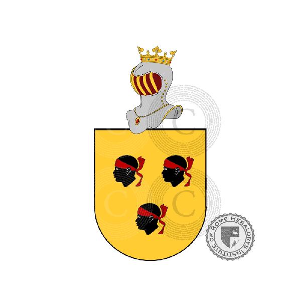 Coat of arms of family Gassarino o Cassarino