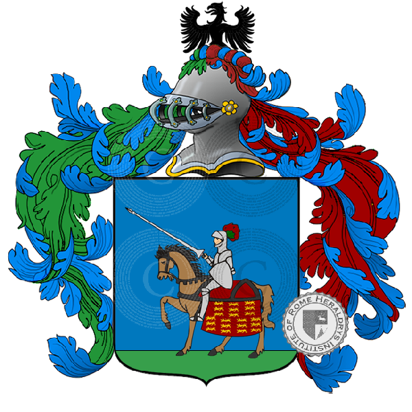 Coat of arms of family Del Conte   ref: 15239