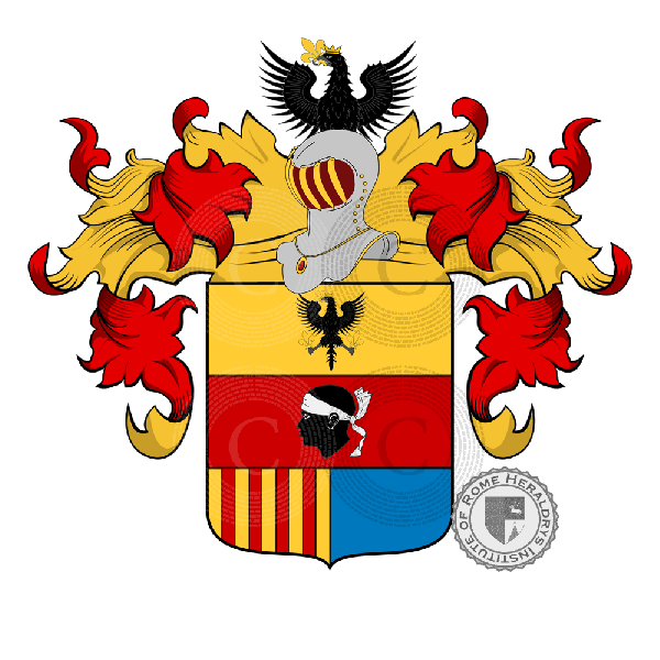 Wappen der Familie Carli (de) o Caroli (de) o Carolis (de) o Carolino