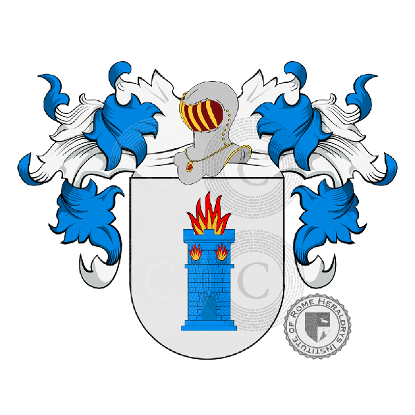 Coat of arms of family Cartes   ref: 16580