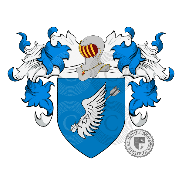 Escudo de la familia Alfieri, Alferi o Alfiere (Aquila, Polizzi)