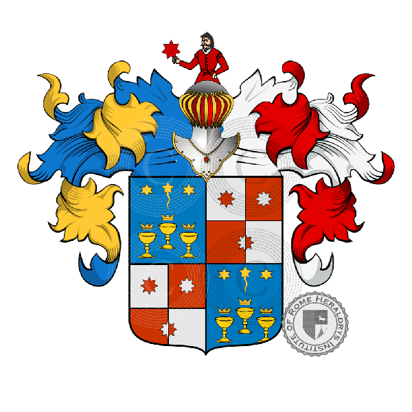 Escudo de la familia Fossati De Regibus Cacciapiatti