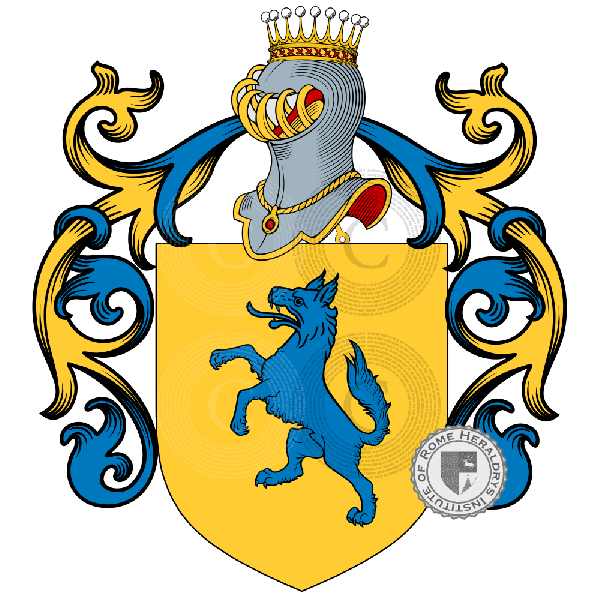 Escudo de la familia Lovati, Lupo, Lupati, Lupato