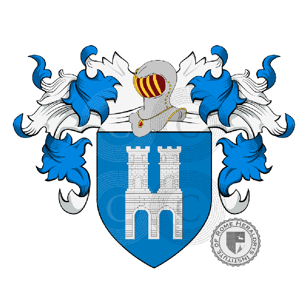 Coat of arms of family Ponte (de) (Napoli)