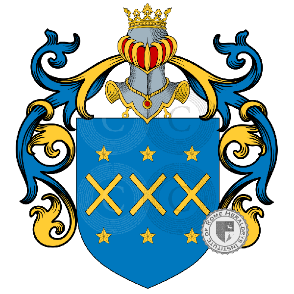Wappen der Familie Schiattini, Schiattini, Schittino, Schetzel, Schittin, Schettino, Schittini