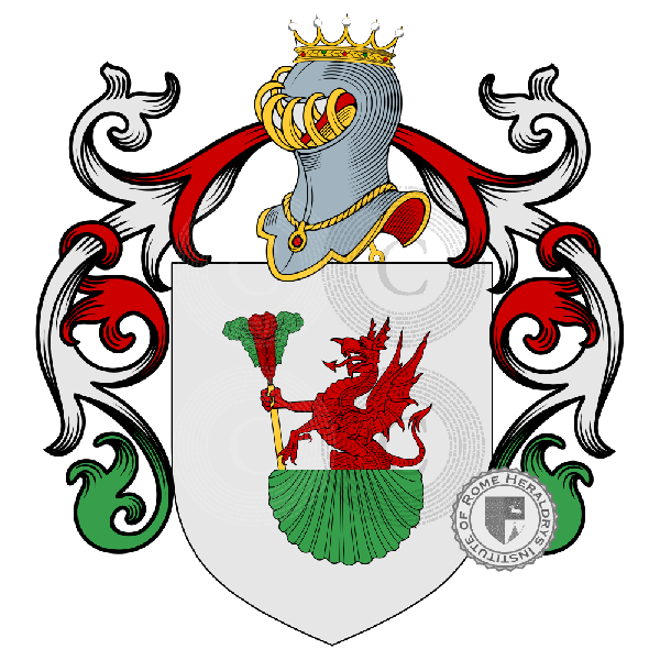 Coat of arms of family Rossa