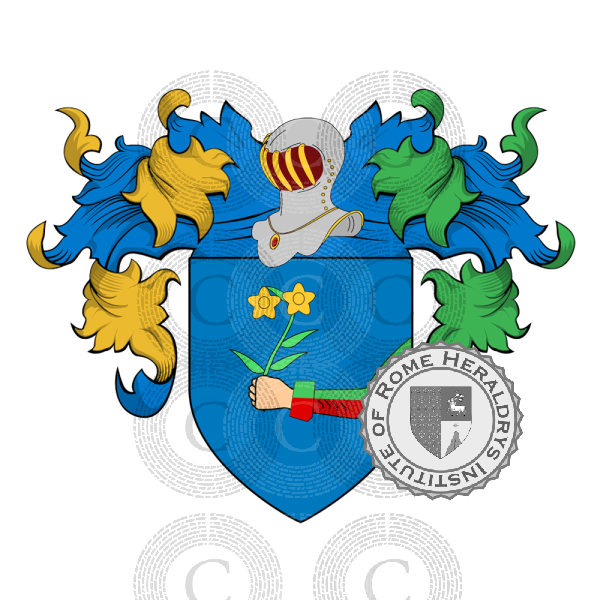 Coat of arms of family Rossi   ref: 19747