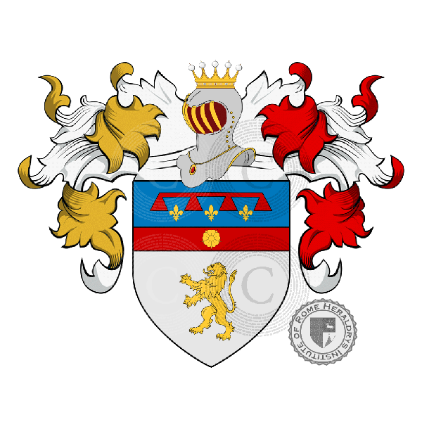 Coat of arms of family Rossi   ref: 19748