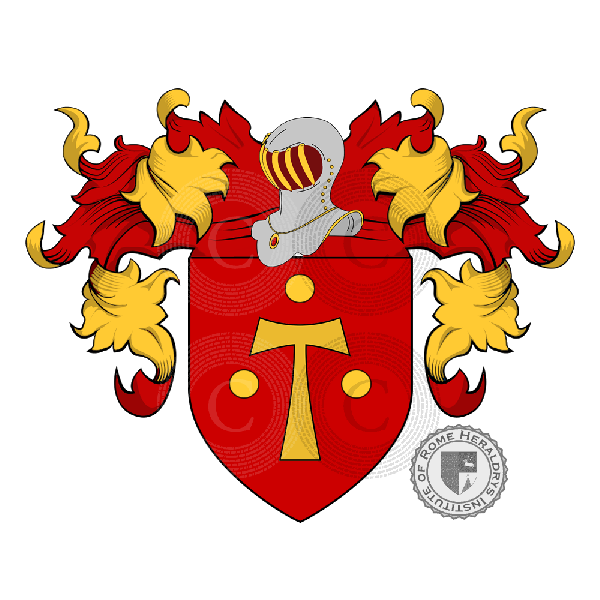 Coat of arms of family Filleul   ref: 19762
