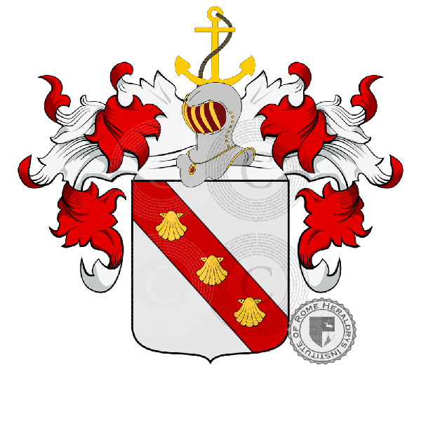 Coat of arms of family Filleul   ref: 19768