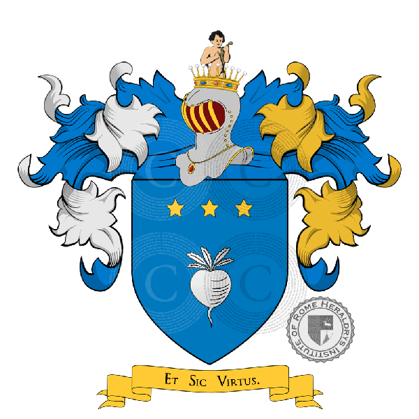 Coat of arms of family Ravicchio   ref: 20172