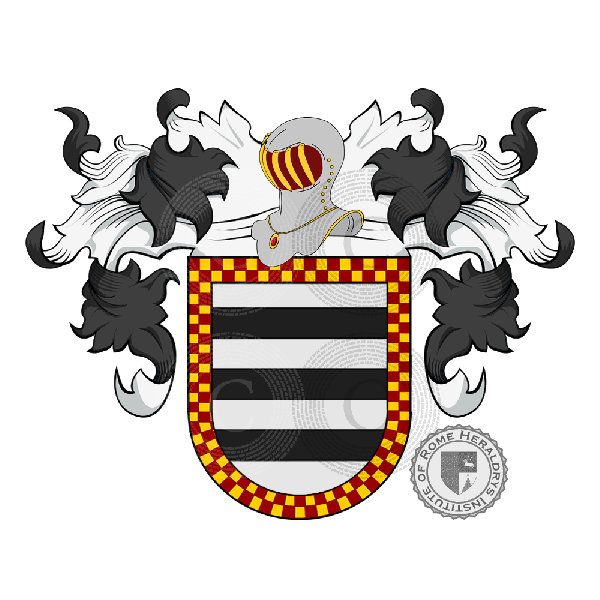 Coat of arms of family Ceballos   ref: 20457