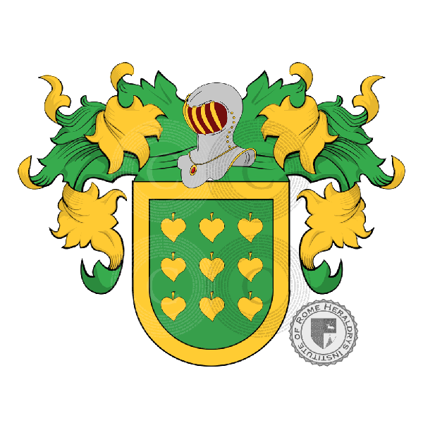 Coat of arms of family Ceballos   ref: 20458