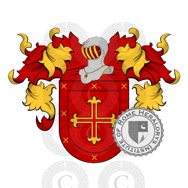 Coat of arms of family Ceballos   ref: 20459