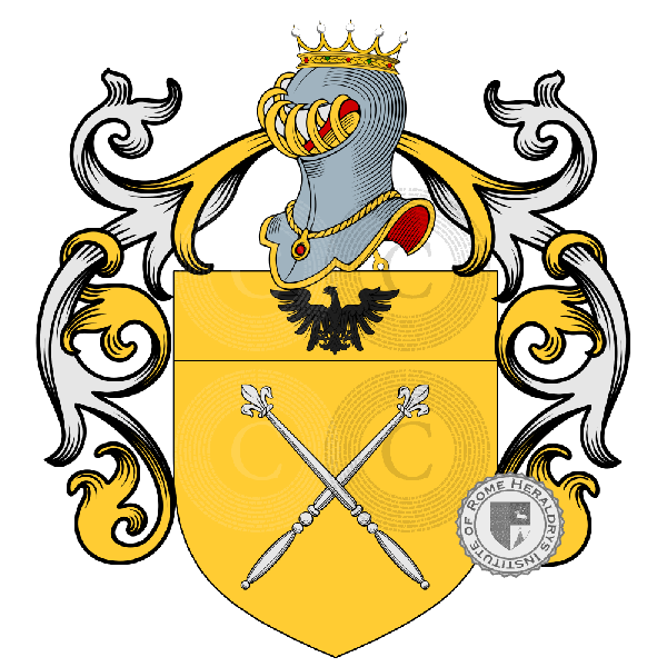 Escudo de la familia Arcidiaconi, Artezaghi, Arcidacono, Archidiaconi