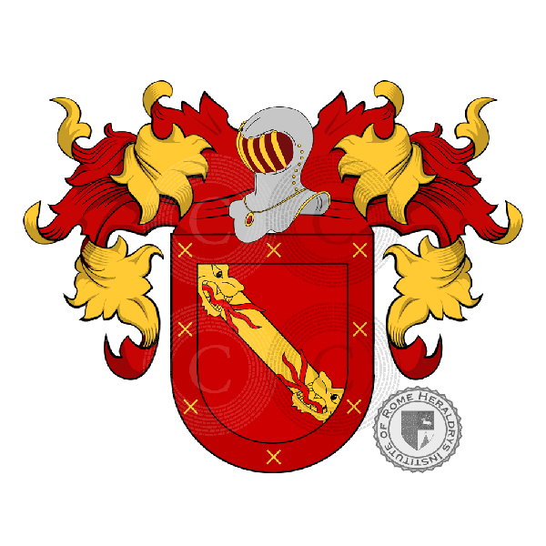 Coat of arms of family Curiel   ref: 22409