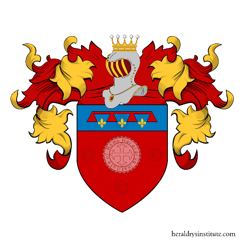 Coat of arms of family Rossi Accoppi   ref: 23571