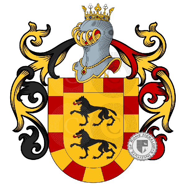 Coat of arms of family Alzate   ref: 24075