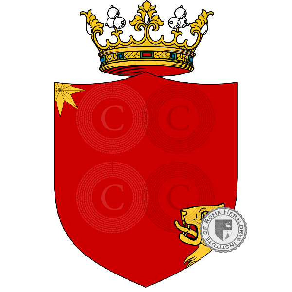 Coat of arms of family De Simonettis, Simonettis, Simonetti