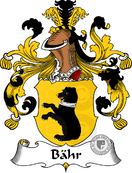Coat of arms of family Bähr   ref: 30173