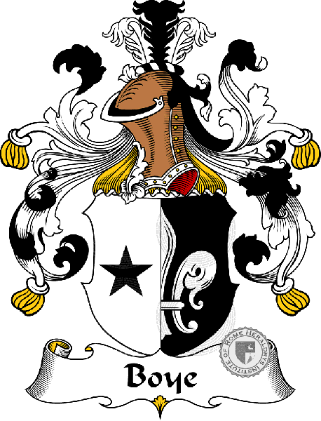 Coat of arms of family Boye   ref: 30211