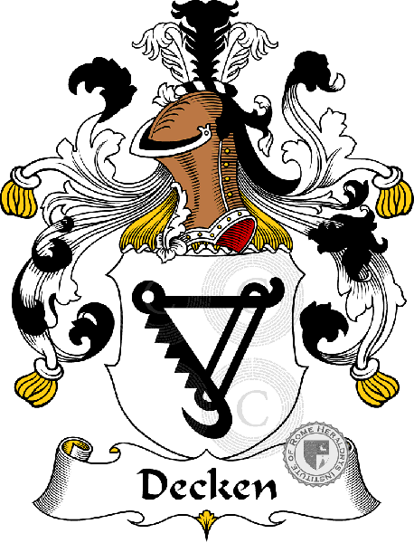 Wappen der Familie Decken   ref: 30279