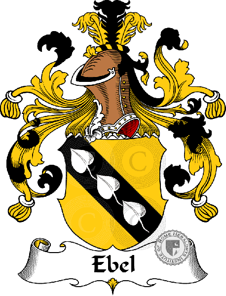 Coat of arms of family Ebel   ref: 30356
