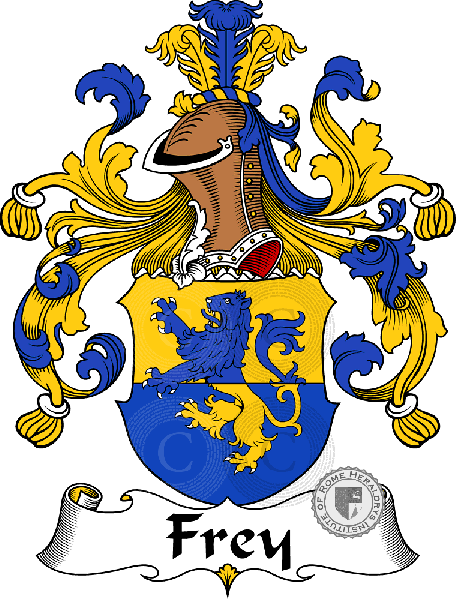 Coat of arms of family Frey   ref: 30514