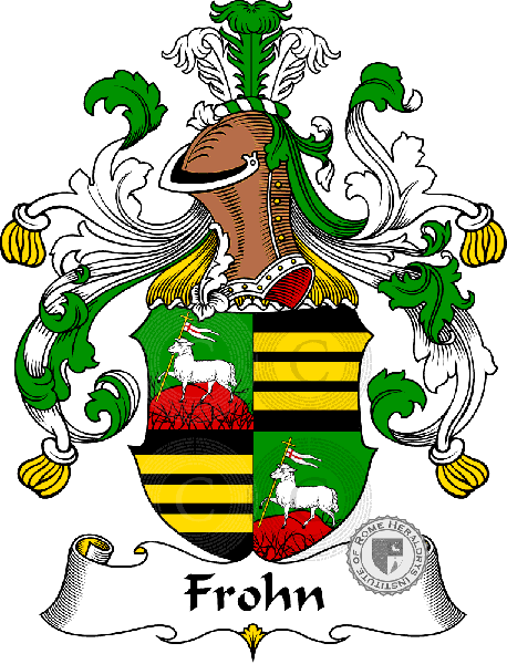 Coat of arms of family Frohn   ref: 30524