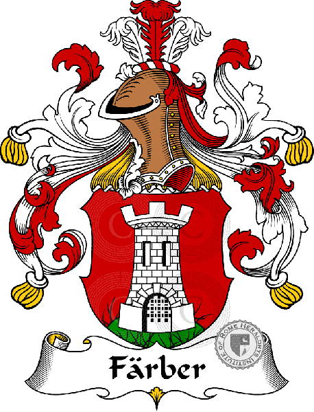 Coat of arms of family Färber   ref: 30535