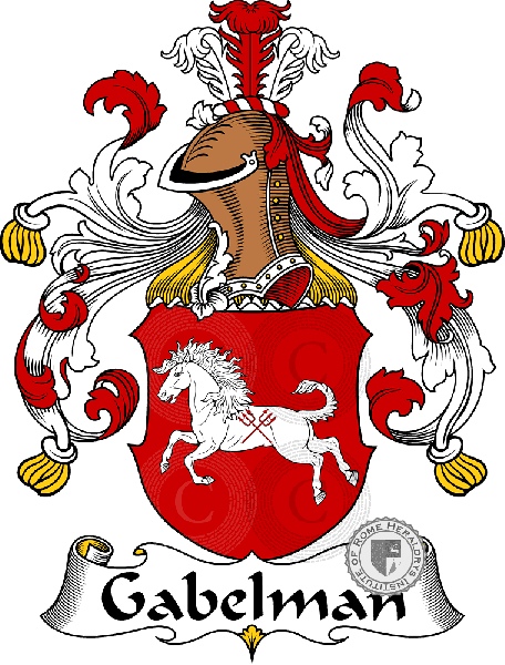 Coat of arms of family Gabelman   ref: 30539