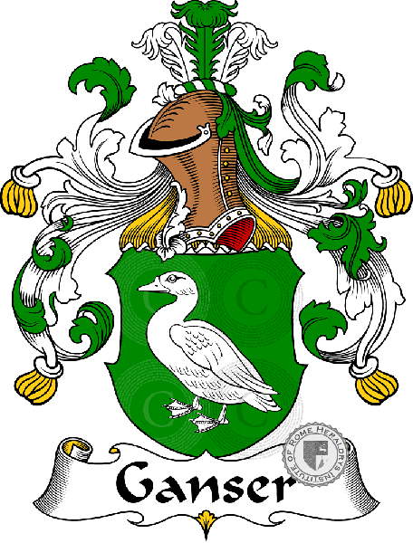 Coat of arms of family Ganser   ref: 30550