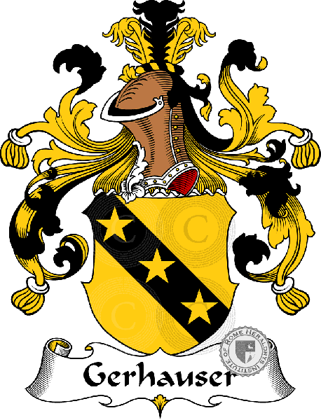 Coat of arms of family Gerhauser   ref: 30575