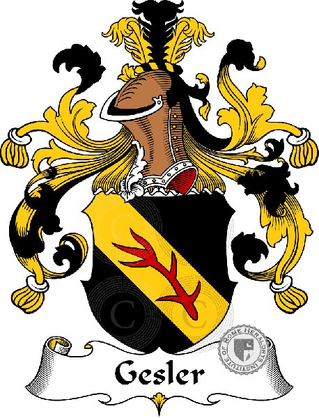 Coat of arms of family Gesler   ref: 30586