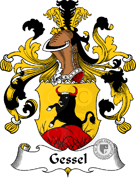 Coat of arms of family Gessel   ref: 30587