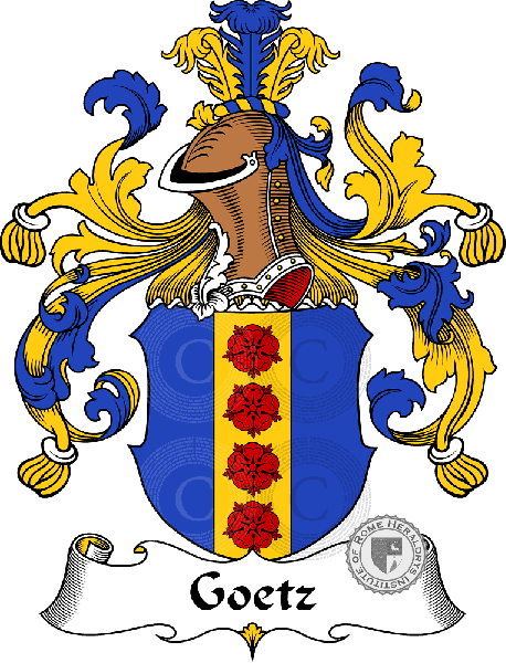 Coat of arms of family Goetz   ref: 30609
