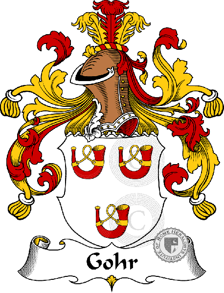 Coat of arms of family Gohr   ref: 30616