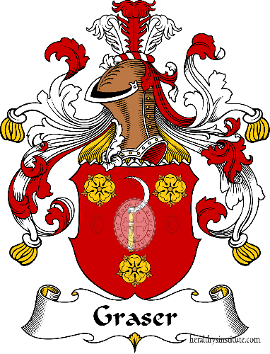 Coat of arms of family Graser   ref: 30639