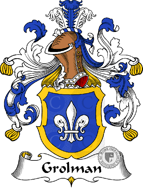 Coat of arms of family Grolman   ref: 30656