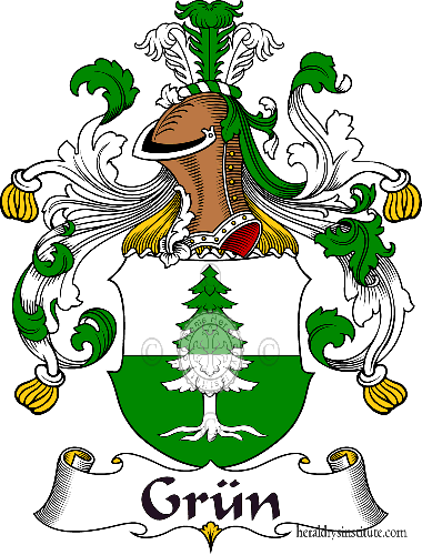 Coat of arms of family Grün   ref: 30673