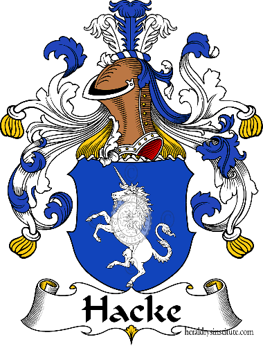 Coat of arms of family Hacke   ref: 30703